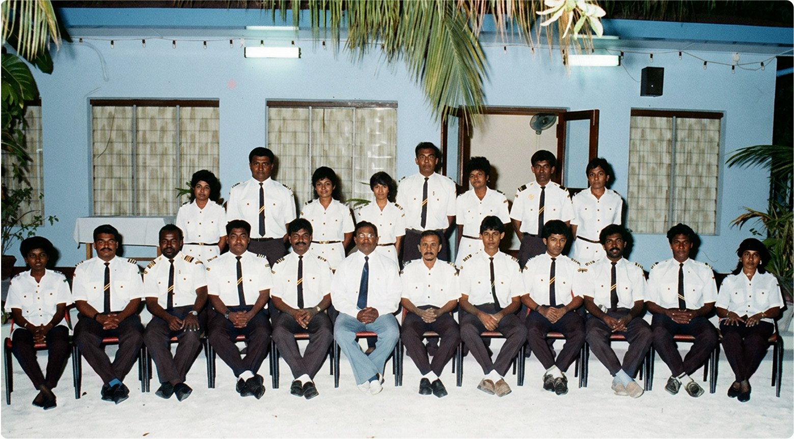 Officers awarded rank insignia at Sosunge, 1990