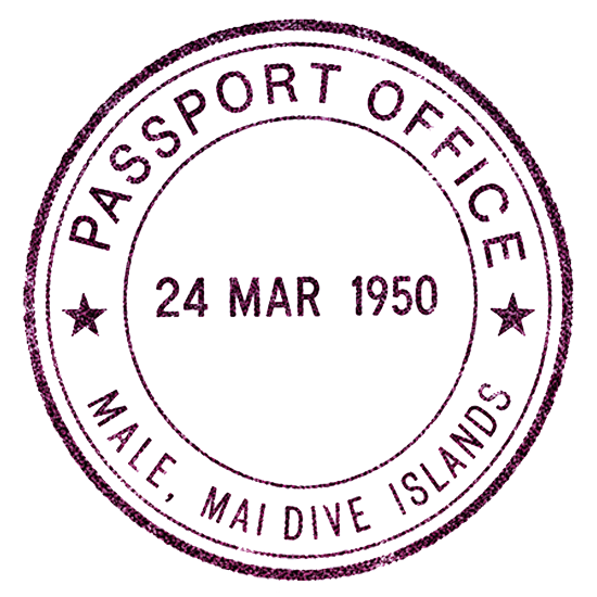 Passport Office stamp, 24 March 1950