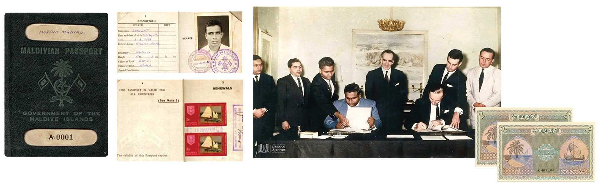 First post-independence Maldivian passport