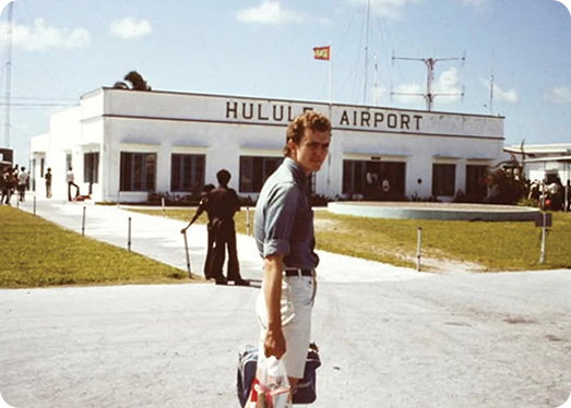 Foreign visitor at Hulhulé Airport