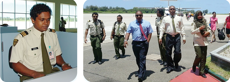 Gan International Airport border control