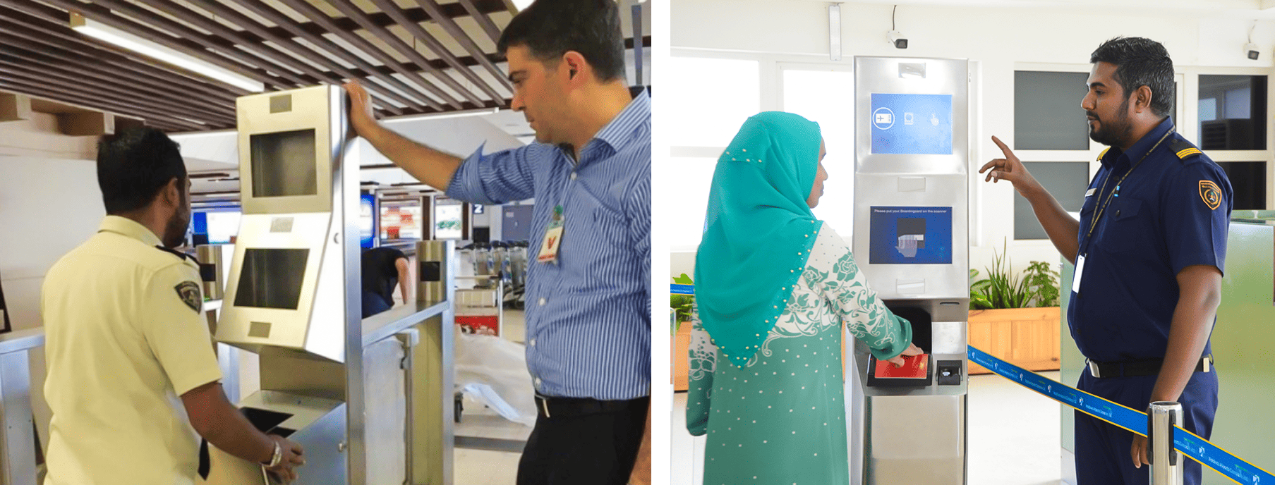 Travellers using e-Gates at Velana International Airport