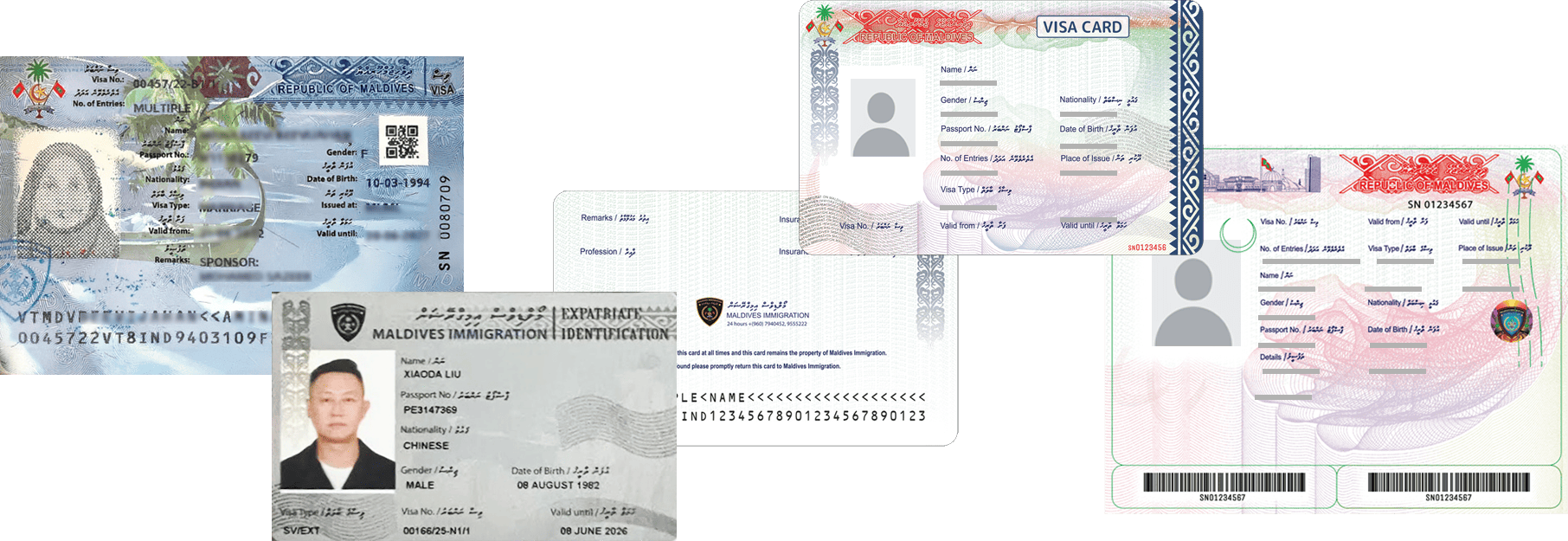 Secure visa stickers and visa cards